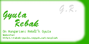 gyula rebak business card